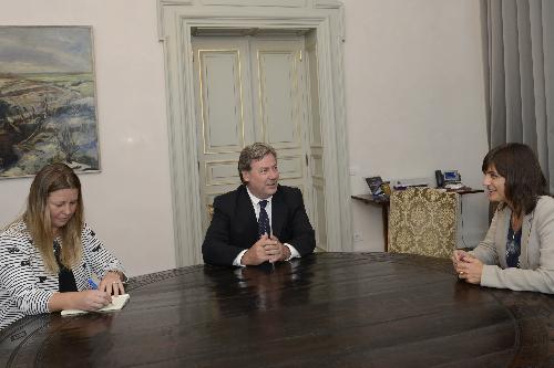 Debora Serracchiani (Presidente Regione Friuli Venezia Giulia) incontra Vojko Volk (Console generale Repubblica di Slovenia) - Trieste 02/08/2017